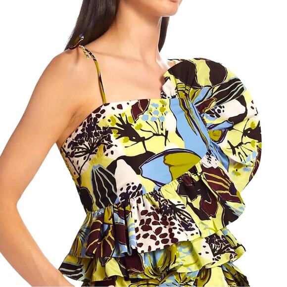Tanya Taylor Claudette Floral Top in Zest Multi 4 NWT - Picture 2 of 12